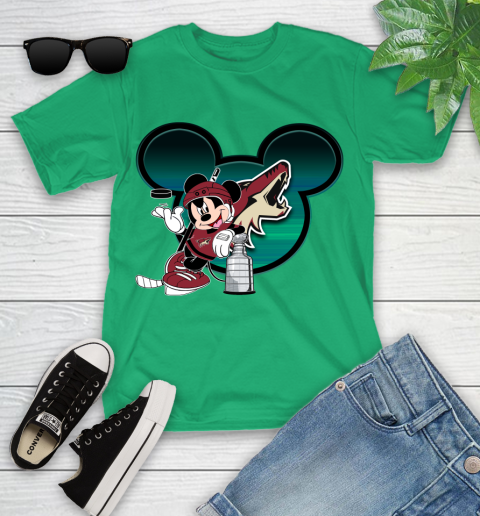 NHL Arizona Coyotes Stanley Cup Mickey Mouse Disney Hockey T Shirt Youth T-Shirt 6
