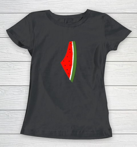 Palestine Watermelon Shirt Palestine Map Women's T-Shirt