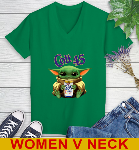 Star Wars Baby Yoda Hugs Colt 45 Beer Shirt 82