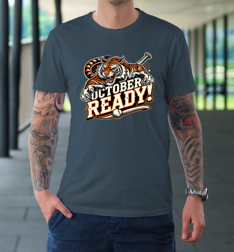 October Ready Baseball Tiger Fan T-Shirt 4