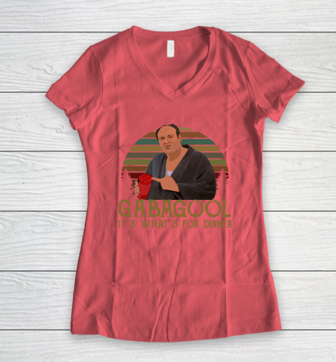 Gabagool  It's What's for Dinner Women's V-Neck T-Shirt 4