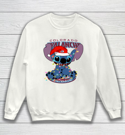 Colorado Avalanche NHL Hockey noel stitch Christmas Sweatshirt