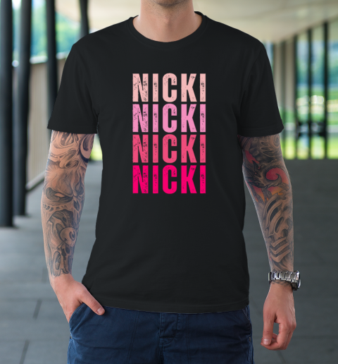 Nicki I Love Nicki Vintage Personalized Name T-Shirt