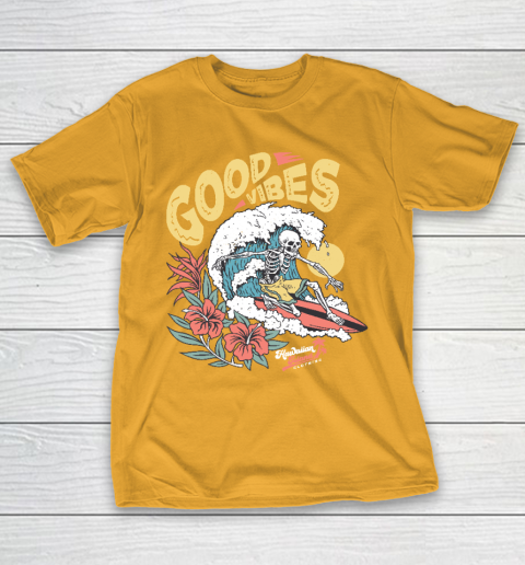 Good Vibes Skeleton Surfer T-Shirt 2
