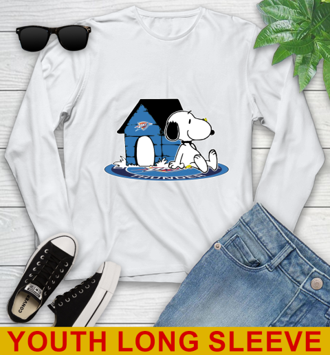 NBA Basketball Oklahoma City Thunder Snoopy The Peanuts Movie Shirt Youth Long Sleeve