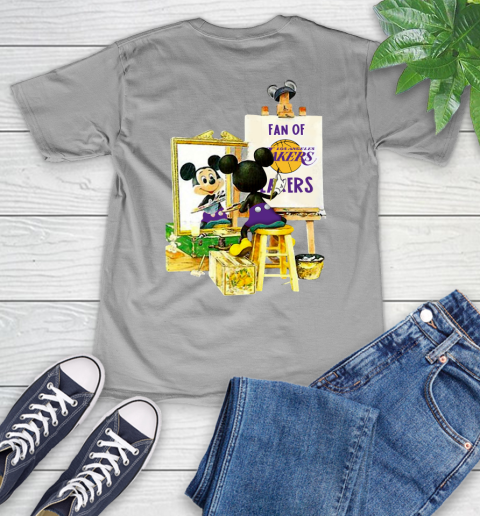 NBA Basketball Los Angeles Lakers Mickey Drawing Shirt 49 NBA Basketball Los Angeles Lakers Mickey Drawing Shirt - Image 49