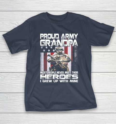 GrandFather gift shirt Proud Army Grandpa Shirt Patriotic Military Veteran T Shirt T-Shirt 3