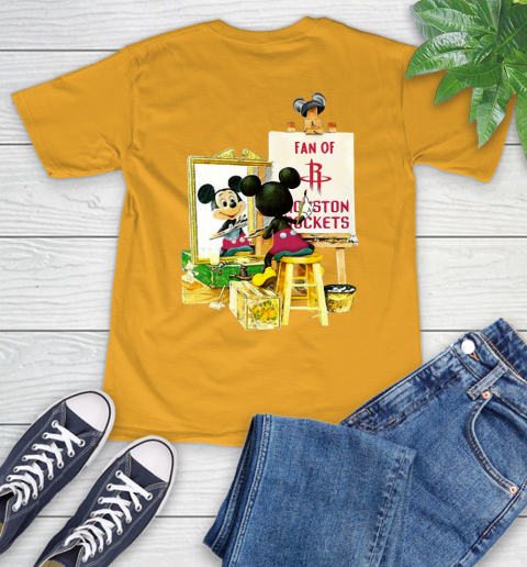 NBA Basketball Houston Rockets Mickey Drawing Shirt 2