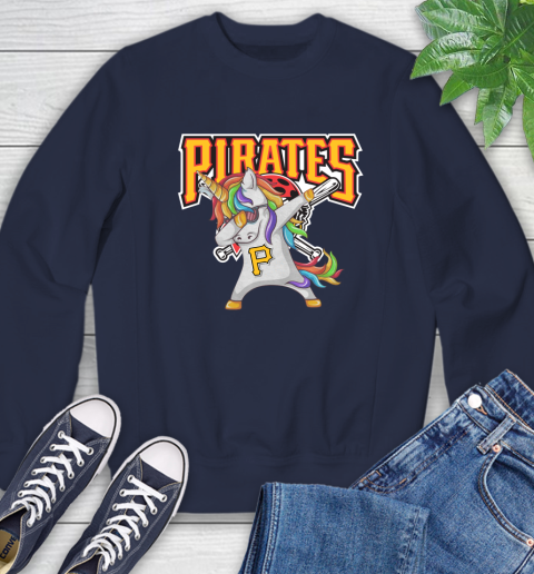 Pittsburgh Pirates MLB Baseball Funny Unicorn Dabbing Sports Sweatshirt 3