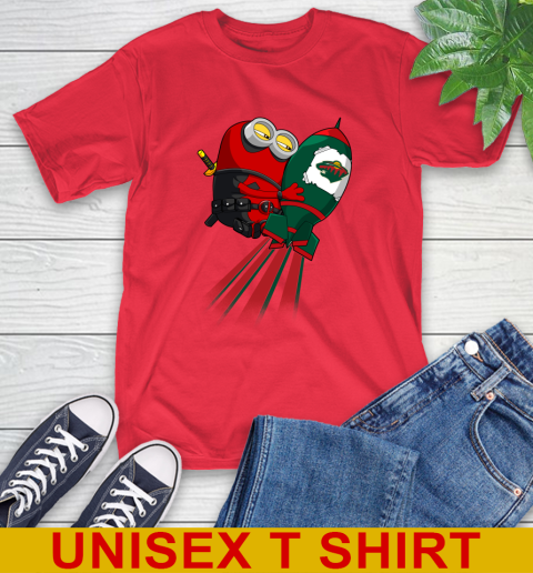NHL Hockey Minnesota Wild Deadpool Minion Marvel Shirt T-Shirt 12