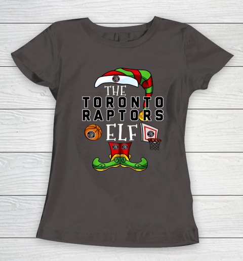 Toronto Raptors Christmas ELF Funny NBA Women's T-Shirt 7