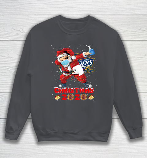 Cleveland Cavaliers Funny Santa Claus Dabbing Christmas 2020 NBA Sweatshirt 4
