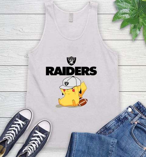NFL Pikachu Football Sports Oakland Raiders Tank Top