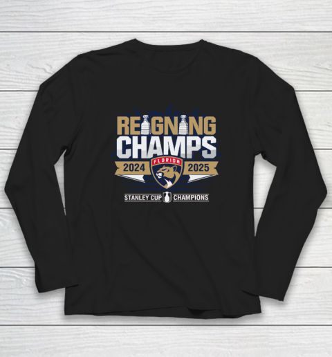 Florida Panthers Reigning Back To Back Stanley Cup Champions 2024 2025 Long Sleeve T-Shirt