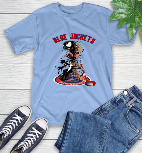 NHL Columbus Blue Jackets Hockey Venom Groot Guardians Of The Galaxy T-Shirt 11
