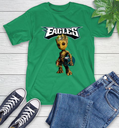 Philadelphia Eagles NFL Football Groot Marvel Guardians Of The Galaxy T-Shirt 7