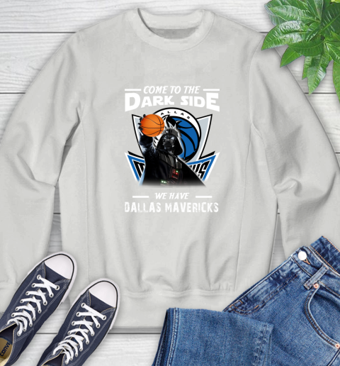 NBA Come To The Dark Side We Have Dallas Mavericks Star Wars Darth Vader Basketball Sweatshirt 5