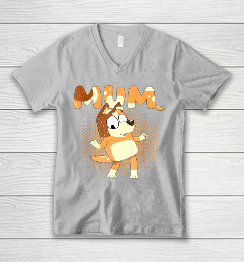Blueys and Mum Funny For Men Woman Kid V-Neck T-Shirt 3