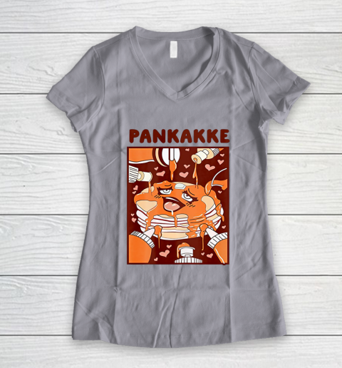 Pankakke Food Funny Cake Cupkakke Women's V-Neck T-Shirt 2