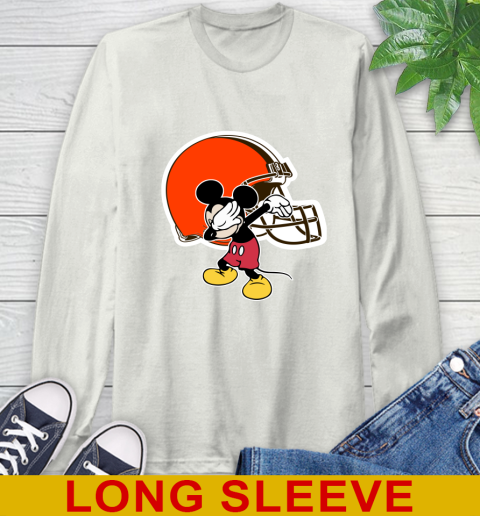 Cleveland Browns NFL Football Dabbing Mickey Disney Sports Long Sleeve T-Shirt 12