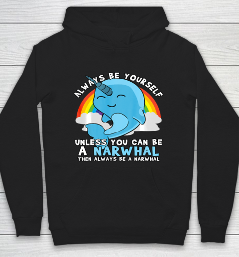 Narwhal T Shirt Unicorn Of The Sea Gift Whale Rainbow Hoodie