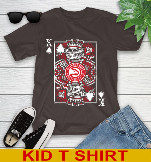 Atlanta Hawks NBA Basketball The King Of Spades Death Cards Shirt Youth T-Shirt 6