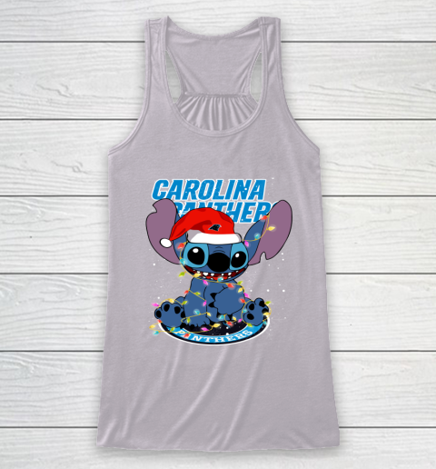 Carolina Panthers NFL Football noel stitch Christmas Racerback Tank 3