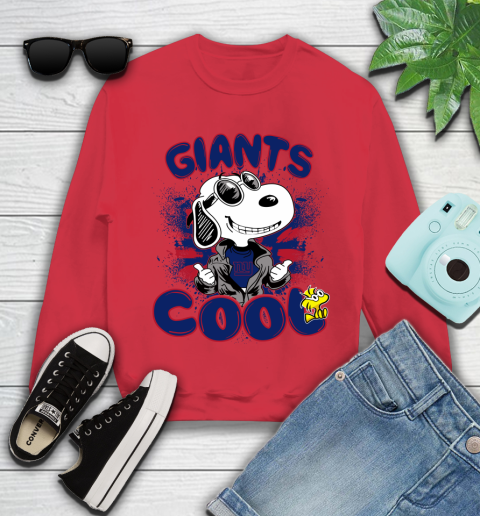 NFL Football New York Giants Cool Snoopy Shirt Youth Sweatshirt 6