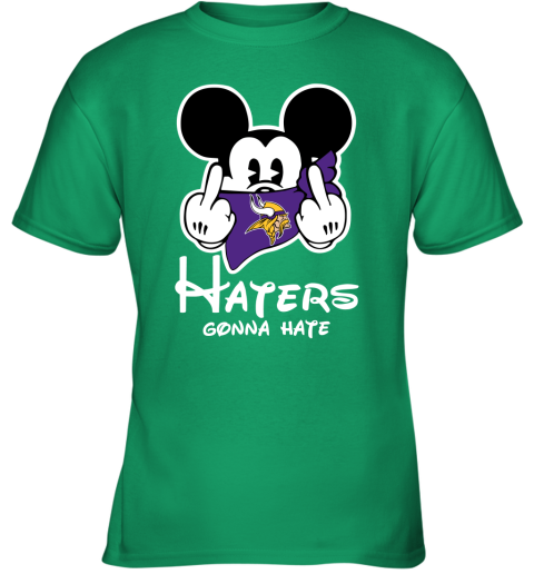 NFL Minnesota Vikings Haters Gonna Hate Mickey Mouse Disney Football T Shirt 5ZY9EzO8OWl youth t shirt 26 95 151514 front irish green