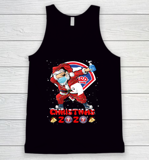 Philadelphia Phillies Funny Santa Claus Dabbing Christmas 2020 MLB Tank Top