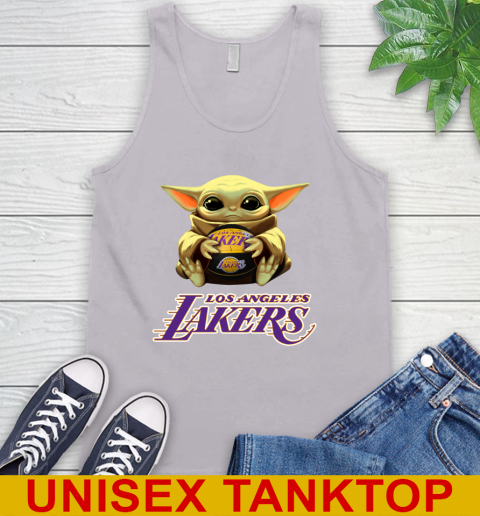 NBA Basketball Los Angeles Lakers Star Wars Baby Yoda Shirt 73