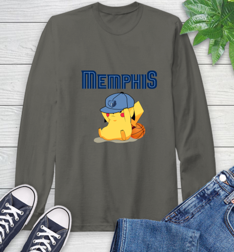 NBA Pikachu Basketball Sports Memphis Grizzlies Long Sleeve T-Shirt 8