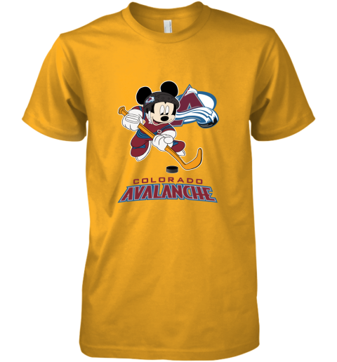 NHL Hockey Mickey Mouse Team Colorado Avanlanche Premium Men's T-Shirt