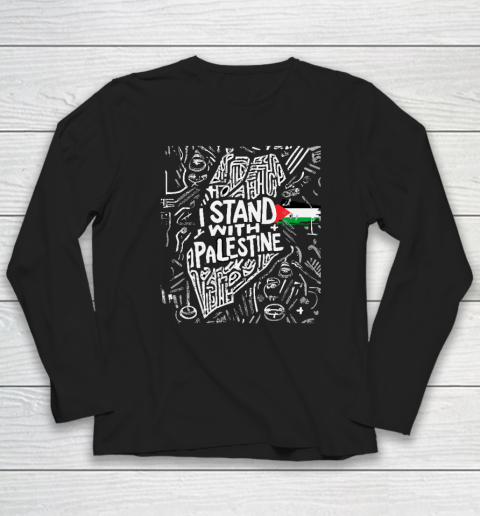 I Stand With Palestine Quote Free Palestine Long Sleeve T-Shirt