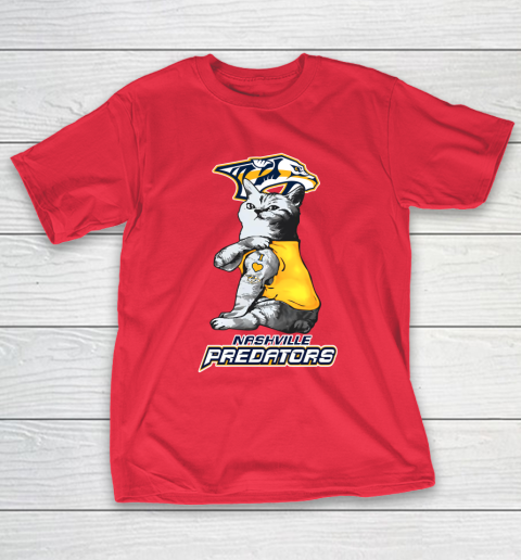 NHL My Cat Loves Nashville Predators Hockey T-Shirt 9