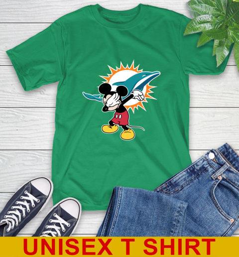 Miami Dolphins NFL Football Dabbing Mickey Disney Sports T-Shirt 7
