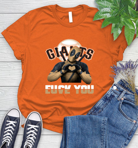 MLB San Francisco Giants Deadpool Love You Fuck You Baseball Sports Women's T-Shirt 3