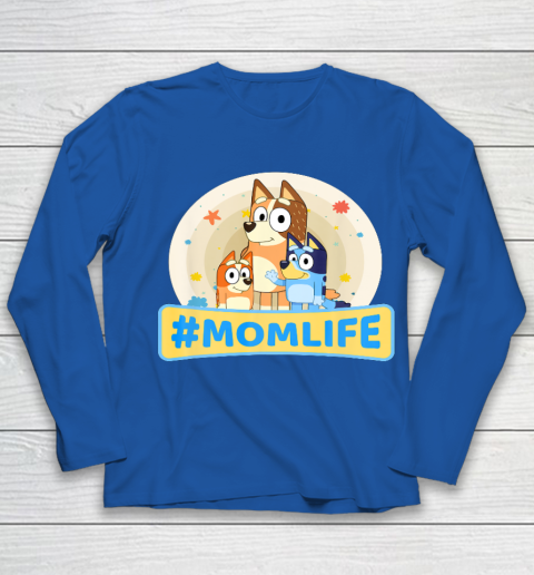 Bluey Mom Family For Life Youth Long Sleeve 7