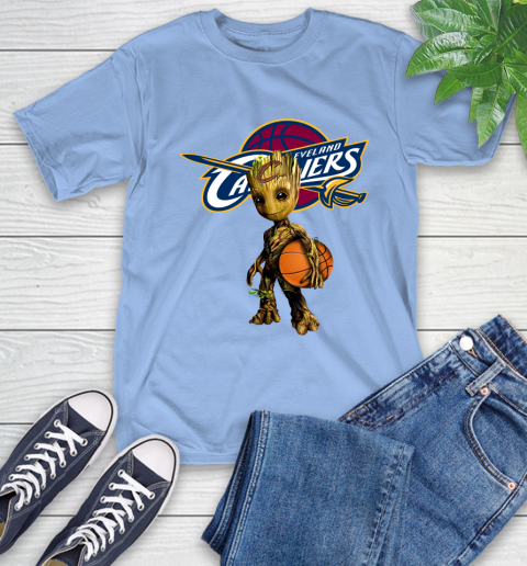 Cleveland Cavaliers NBA Basketball Groot Marvel Guardians Of The Galaxy T-Shirt 11