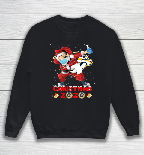 Nashville Predators Funny Santa Claus Dabbing Christmas 2020 NHL Sweatshirt