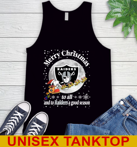 Oakland Raiders Merry Christmas To All And To Raiders A Good Season NFL Football Sports Tank Top
