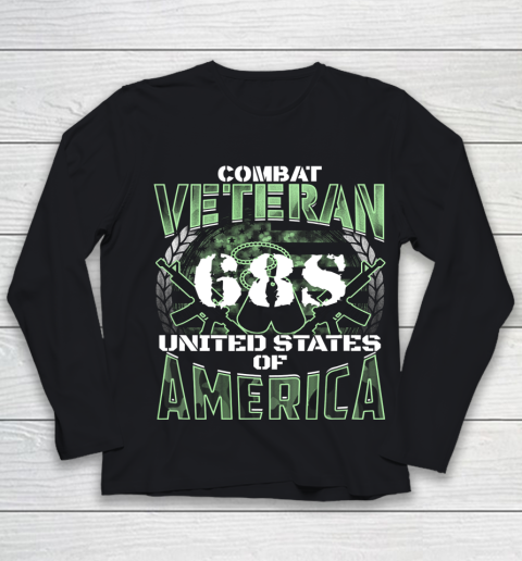 Veteran Shirt 68S MOS United States Combat Veteran Youth Long Sleeve