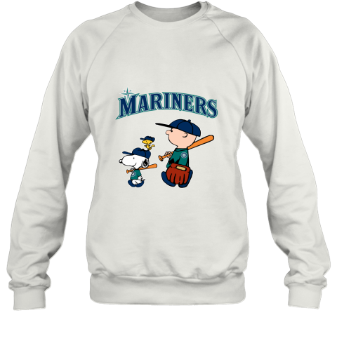 Seatlle Mariners Let's Play Baseball Together Snoopy MLB Sweatshirt