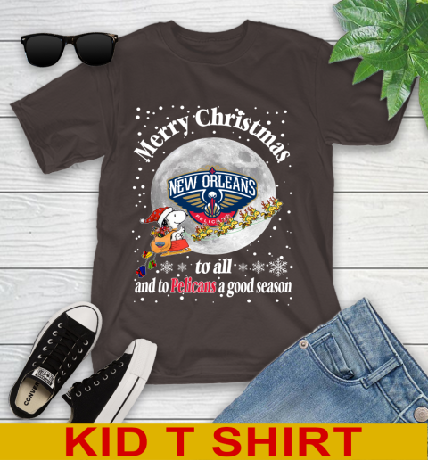 New Orleans Pelicans Merry Christmas To All And To Pelicans A Good Season NBA Basketball Sports Youth T-Shirt 6