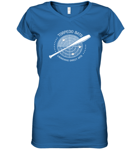Torpedo Bats Premium Women's V-Neck T-Shirt s6t6 torpedo bats premium women v neck t shirt 39 front royal