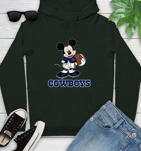 NFL Football Dallas Cowboys Cheerful Mickey Mouse Shirt Youth Hoodie 12