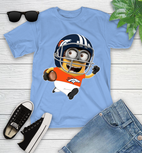 NFL Denver Broncos Minions Disney Football Sports Youth T-Shirt 11