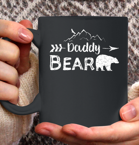 Mens Daddy Bear Shirt Matching Family Mama Papa Bear Camping Ceramic Mug 11oz