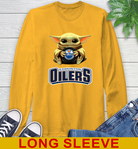 NHL Hockey Edmonton Oilers Star Wars Baby Yoda Shirt 60