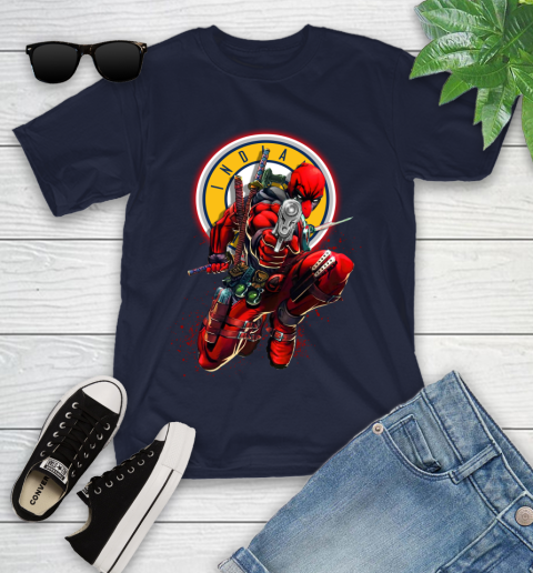 NBA Deadpool Marvel Comics Sports Basketball Indiana Pacers Youth T-Shirt 3